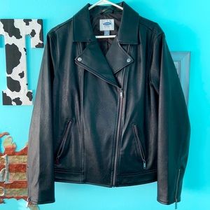 Faux Leather Moto Jacket